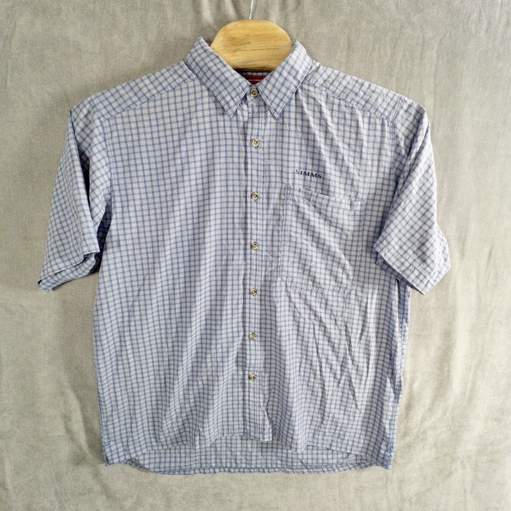 Simms Fly Fishing Short Sleeve Shirt Mens XL Lake Outdoor Gorpcore Boating *read